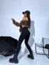 "FRAY T5397-11" jeans with tears - BLACK